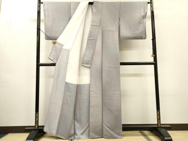 平和屋着物▼上質な小紋　作家物　霞文　暈し染　正絹　逸品　DABH7609fe