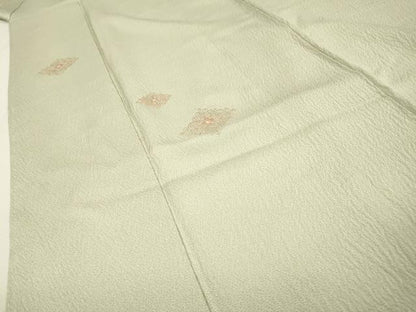 平和屋着物▼中国三大刺繍　スワトウ刺繍　汕頭刺繍　総刺繍　小紋　花菱文　正絹　逸品　DABH7613fe