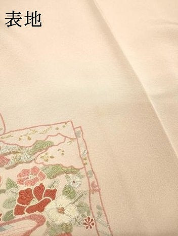 平和屋着物▼中国三大刺繍　相良刺繍　総刺繍　訪問着　色紙短冊花文　金糸　正絹　逸品　DABH7707fe