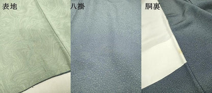 平和屋着物▼上質な小紋　墨流し文様　正絹　逸品　DABH7724fe