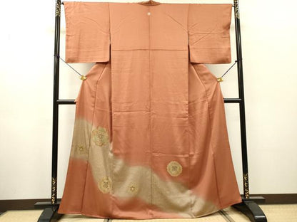 平和屋着物▼中国三大刺繍　スワトウ刺繍　汕頭刺繍　総刺繍　色留袖　正倉院　暈し染　金彩　正絹　逸品　DABH7728fe