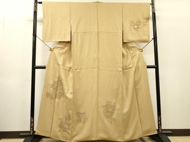平和屋着物▼中国三大刺繍　スワトウ刺繍　汕頭刺繍　訪問着　飾花文　正絹　逸品　DABH7730fe