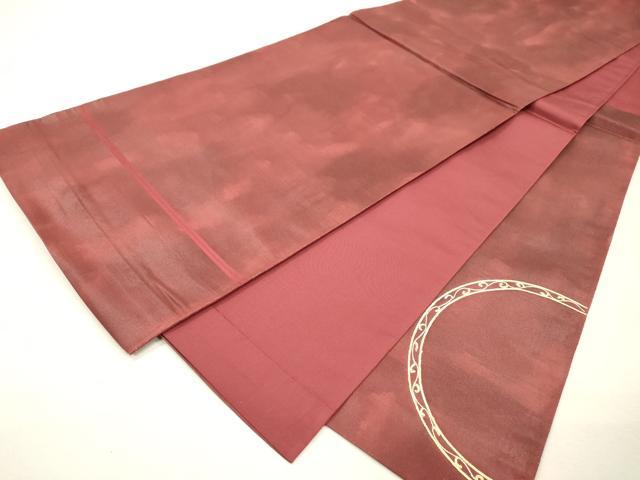 平和屋着物▼太鼓柄袋帯　総刺繍　飛鳥花丸文　金糸　正絹　逸品　DABH7834fe