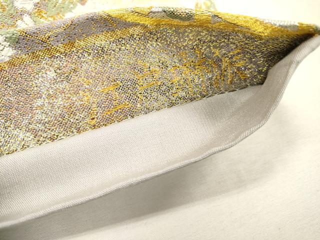 平和屋着物▼六通柄袋帯　江戸琳派　金銀糸　正絹　逸品　DABH7850fe