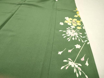 平和屋着物●十日町友禅作家　一梗　訪問着　草花　正絹　逸品　DABH7916fe