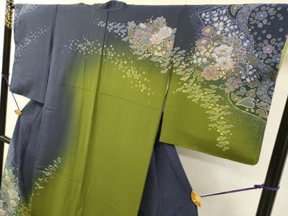 平和屋着物●吉乃一廉　幻の辻が花　訪問着　絞り　辻が花　暈し染　金彩　さが美扱い　正絹　逸品　DABH7920fe