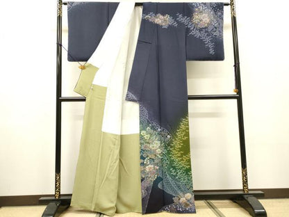 平和屋着物●吉乃一廉　幻の辻が花　訪問着　絞り　辻が花　暈し染　金彩　さが美扱い　正絹　逸品　DABH7920fe