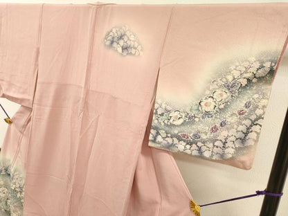 平和屋着物●越後十日町の一流染匠　桐屋・翠山工房　訪問着　絞り　辻が花　暈し染　正絹　逸品　DABH7921fe