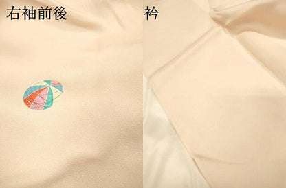 平和屋着物●訪問着　刺繍　花毬文　金彩　正絹　逸品　未使用　DABH7929fe