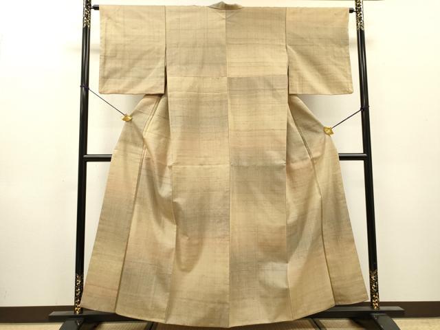 平和屋着物●上質な紬　霞文　正絹　逸品　DABH7931fe