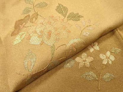 平和屋着物●訪問着　竹屋町刺繍　総刺繍　枝花　暈し染　金糸　金通し地　正絹　逸品　未使用　DABH7932fe