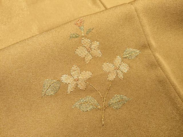 平和屋着物●訪問着　竹屋町刺繍　総刺繍　枝花　暈し染　金糸　金通し地　正絹　逸品　未使用　DABH7932fe