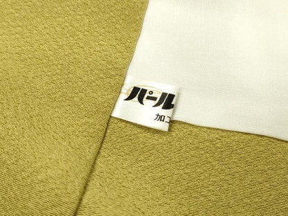 平和屋着物●上質な色無地　作家物　根岸色　証紙付き　正絹　逸品　DABH7935fe