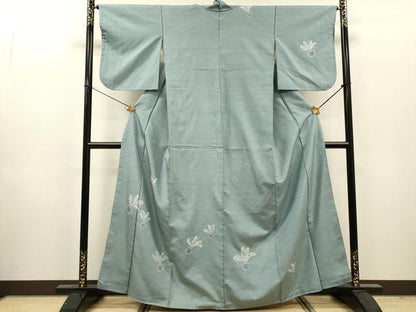 平和屋着物●訪問着　紬地　絞り　成り物　正絹　逸品　DABH7940fe