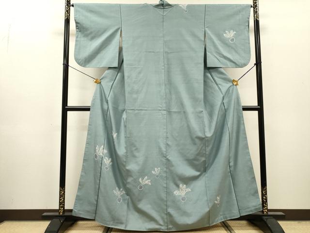 平和屋着物●訪問着　紬地　絞り　成り物　正絹　逸品　DABH7940fe