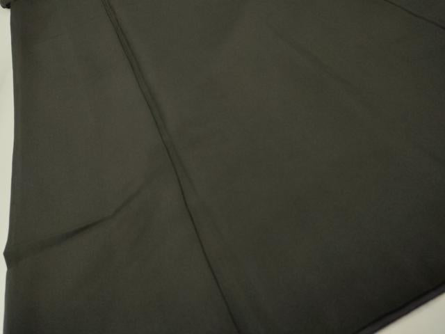 平和屋着物●男性　黒紋付・羽織セット　堅牢染　檳榔子　反端付き　正絹　逸品　DABH7941fe