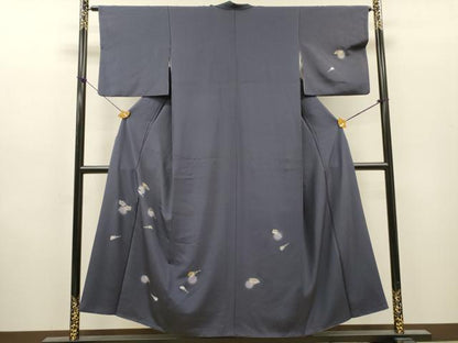 平和屋着物●訪問着　作家物　総刺繍　扇文　蛍暈し　銀糸　正絹　逸品　DABH7947fe
