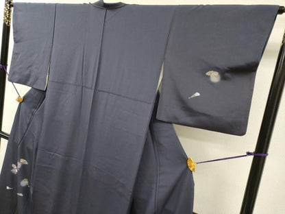 平和屋着物●訪問着　作家物　総刺繍　扇文　蛍暈し　銀糸　正絹　逸品　DABH7947fe
