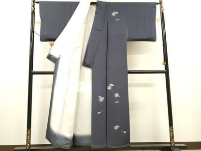 平和屋着物●訪問着　作家物　総刺繍　扇文　蛍暈し　銀糸　正絹　逸品　DABH7947fe