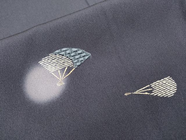平和屋着物●訪問着　作家物　総刺繍　扇文　蛍暈し　銀糸　正絹　逸品　DABH7947fe