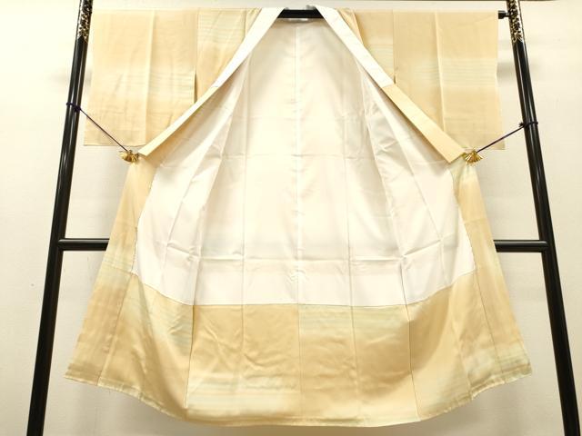 平和屋着物●長襦袢　無双仕立て　本場奄美大島泥染　横段文　赤塚次男作　暈し染　証紙付き　正絹　逸品　DABH7948fe