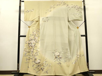 平和屋着物●訪問着　友禅　作家物　草花　暈し染　伊勢丹扱い　正絹　逸品　DABH7949fe