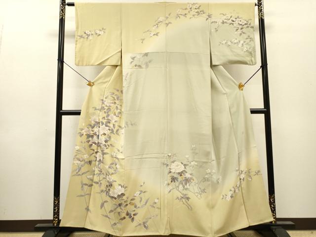 平和屋着物●訪問着　友禅　作家物　草花　暈し染　伊勢丹扱い　正絹　逸品　DABH7949fe