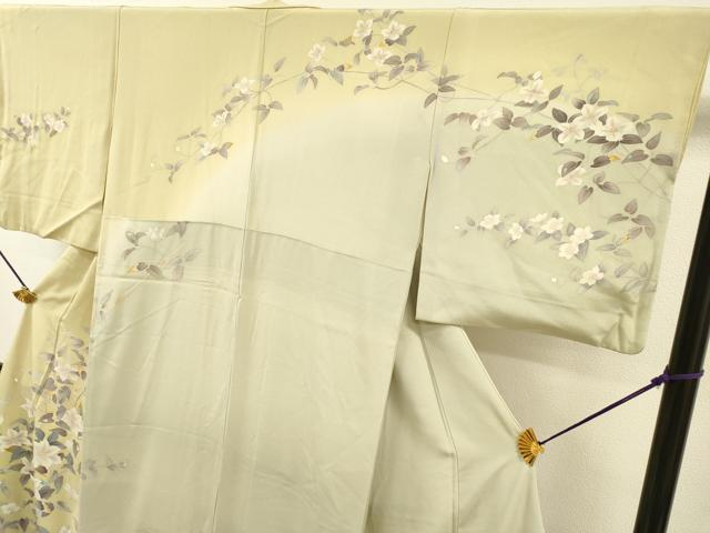 平和屋着物●訪問着　友禅　作家物　草花　暈し染　伊勢丹扱い　正絹　逸品　DABH7949fe