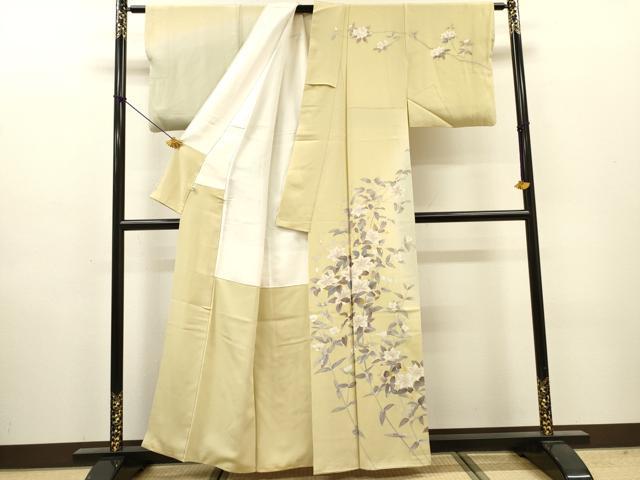 平和屋着物●訪問着　友禅　作家物　草花　暈し染　伊勢丹扱い　正絹　逸品　DABH7949fe