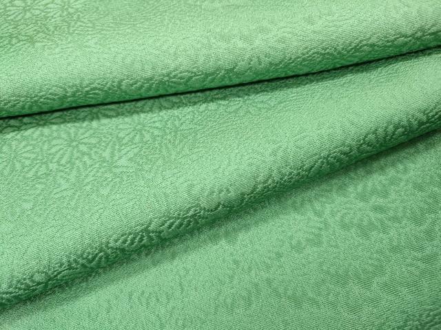 平和屋着物●上質な色無地　花松地紋　薄青色　正絹　逸品　未使用　DABH7951fe