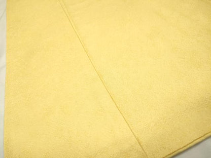 平和屋着物●上質な色無地　霞地紋　淡黄　ロング丈　正絹　逸品　未使用　DABH7952fe