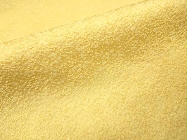 平和屋着物●上質な色無地　霞地紋　淡黄　ロング丈　正絹　逸品　未使用　DABH7952fe