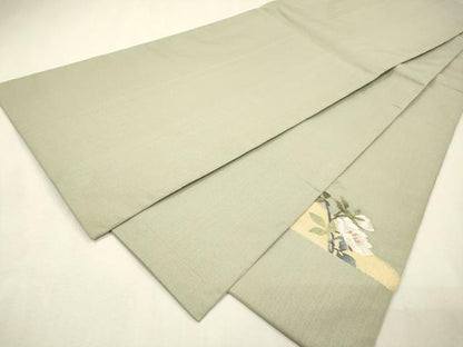 平和屋着物▼太鼓柄袋帯　すくい織　枝花　金糸　正絹　逸品　DABH7970fe
