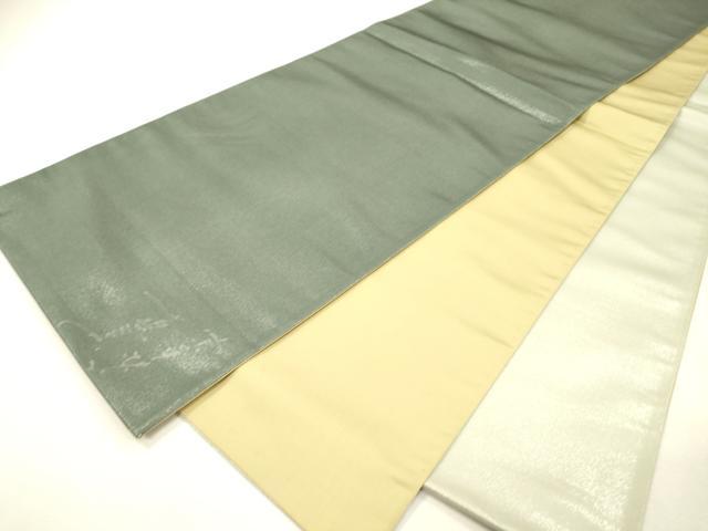 平和屋着物▼染色作家　斉藤三才　太鼓柄袋帯　三才鳥　銀糸　正絹　逸品　DABH7990fe