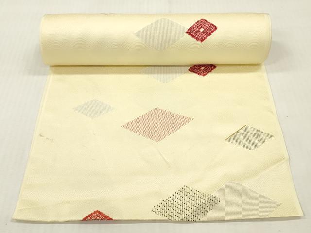 平和屋着物▼小紋　反物　着尺　菱文　逸品　未使用　DABH8017zy