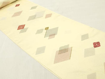 平和屋着物▼小紋　反物　着尺　菱文　逸品　未使用　DABH8017zy