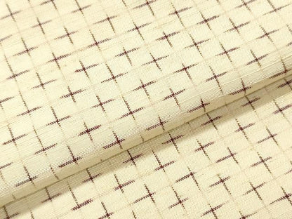 平和屋着物▼紬　反物　着尺　絣文様　逸品　未使用　DABH8021zy