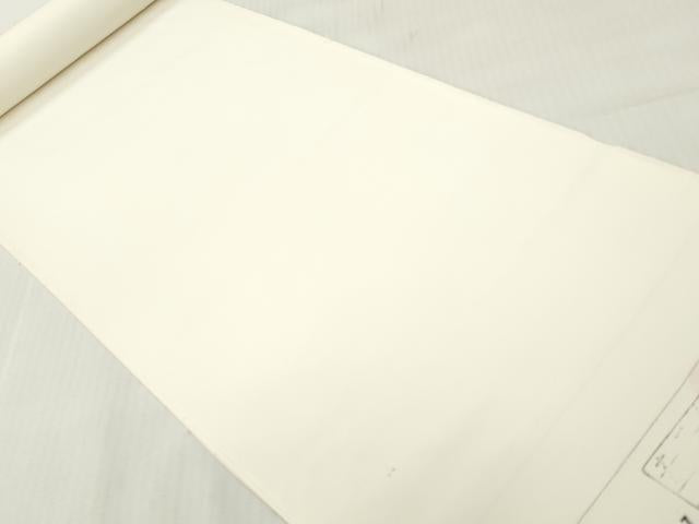 平和屋着物▼白生地　上代紬　反物　着尺　生成り色　逸品　未使用　DABH8040zy