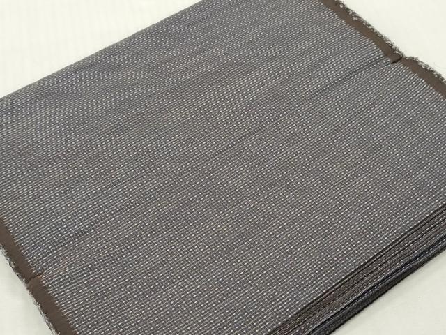 平和屋着物▼男性　本場大島紬　反物　着尺　格子　証紙付き　逸品　未使用　DABH8053zy