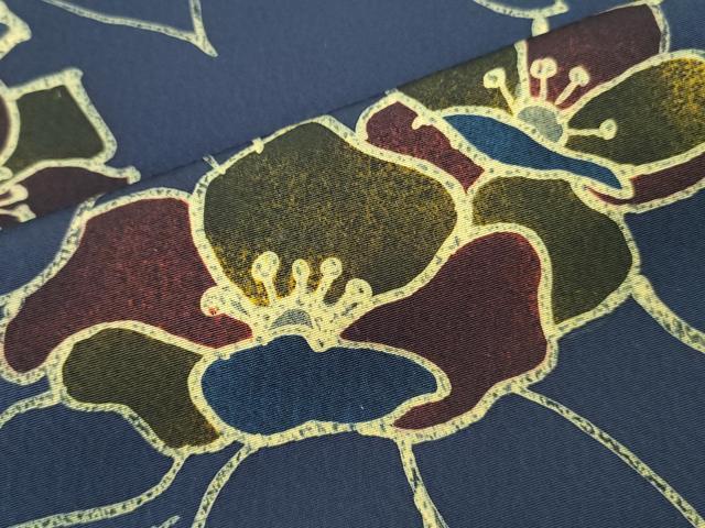 平和屋着物▼羽織・コート　反物　羽尺　ろうけつ染め　枝花文　逸品　未使用　DABH8059zy