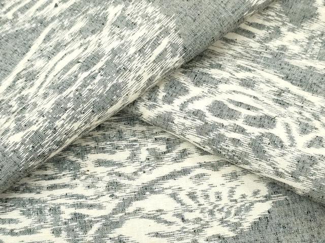 平和屋着物▼民芸紬　反物　着尺　抽象文　証紙付き　逸品　未使用　DABH8060zy