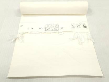 平和屋着物▼白生地　上代紬　反物　着尺　生成り色　逸品　未使用　DABH8076zy