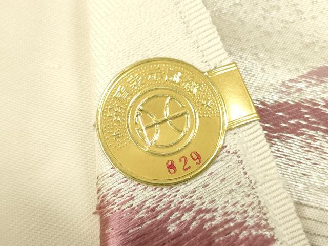 平和屋着物▼西陣　木原織物謹製　名古屋帯　帯反物　立波文　銀糸　証紙付き　逸品　未使用　DABH8085zy