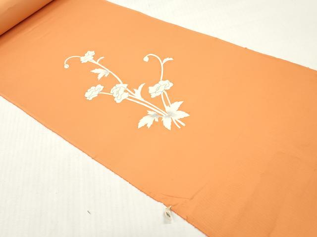 平和屋着物▼付下げ　反物　着尺　刺繍　草花文　金銀彩　高島屋扱い　逸品　未使用　DABH8108zy