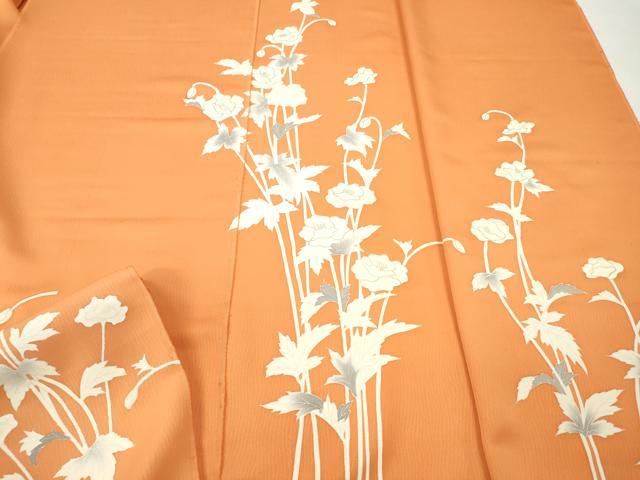 平和屋着物▼付下げ　反物　着尺　刺繍　草花文　金銀彩　高島屋扱い　逸品　未使用　DABH8108zy