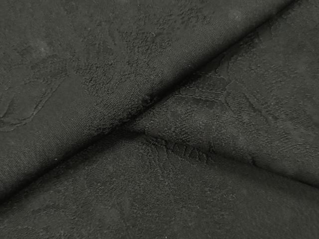 平和屋着物▼羽織・コート　黒反物　羽尺　風景地紋　逸品　未使用　DABH8115zy