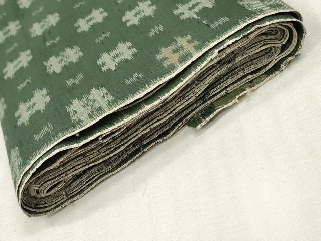平和屋着物▼長井紬　反物　着尺　井絣文様　逸品　未使用　DABH8144zy