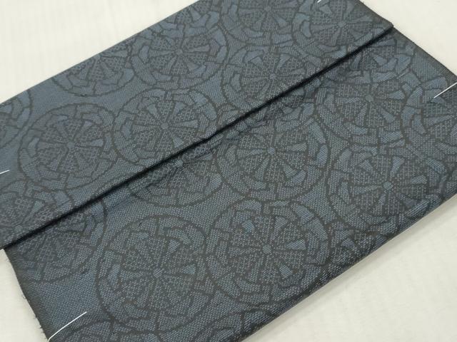 平和屋着物▼紬　反物　着尺　源氏車文　逸品　未使用　DABH8146zy