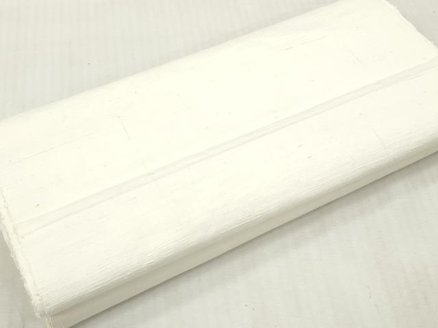 平和屋着物▼白生地　紬　反物　着尺　生成り色　逸品　未使用　DABH8152zy