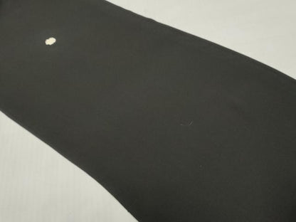平和屋着物▼黒留袖　解き反物　着尺　飛鶴扇面花文　黒地　金彩　逸品　DABH8158zy
